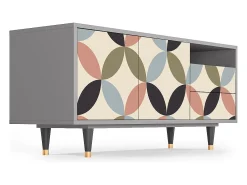 New Mueble de TV - 125х56х41 cm - T7 - Butterfly Effect, Cinza Cinzento