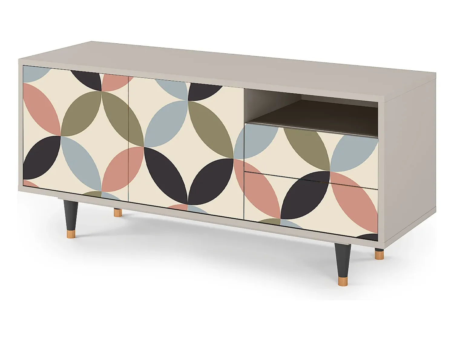 Mueble de TV - 125х56х41 cm - T7 - Butterfly Effect, Areia^ Móvel De Tv