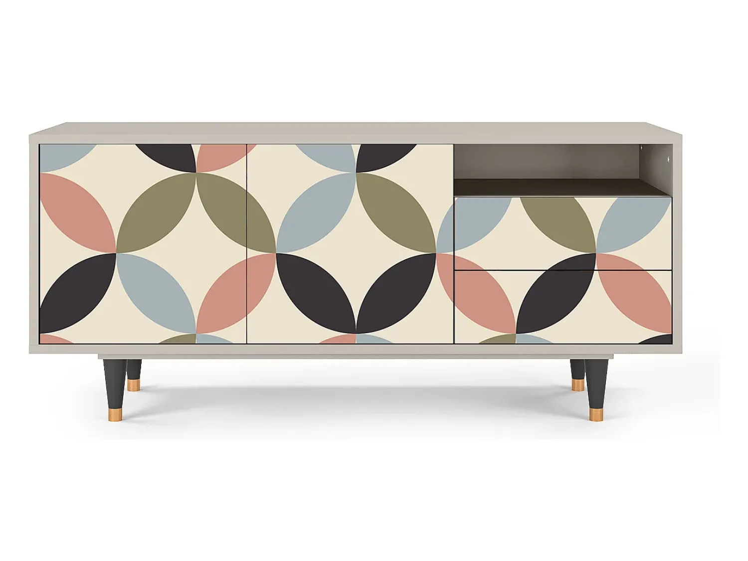 Mueble de TV - 125х56х41 cm - T7 - Butterfly Effect, Areia^ Móvel De Tv