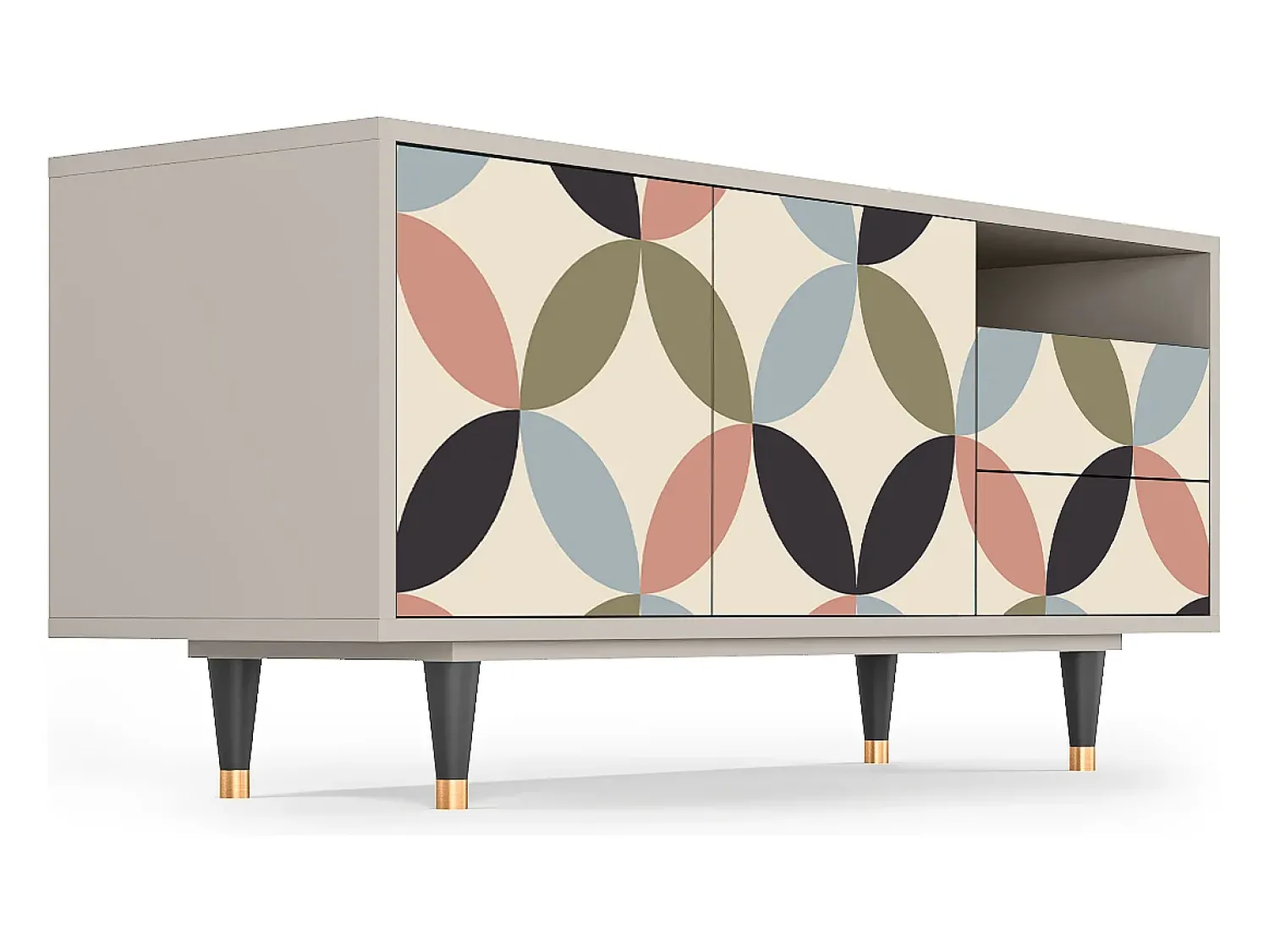 Mueble de TV - 125х56х41 cm - T7 - Butterfly Effect, Areia^ Móvel De Tv