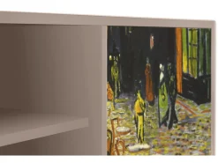 Móvel De Tv* Mueble de TV - 170х69х48 cm - T2 - Café Terrace at Night, Latte Bege