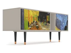 Móvel De Tv* Mueble de TV - 170х69х48 cm - T1 - Café Terrace at Night, Areia Bege