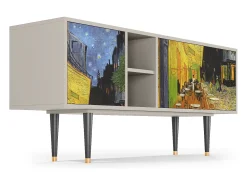 Móvel De Tv* Mueble de TV - 150х69х41 cm - T5 - Café Terrace at Night, Areia Bege