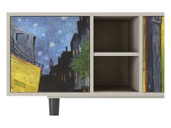 Móvel De Tv* Mueble de TV - 150х69х41 cm - T5 - Café Terrace at Night, Areia Bege