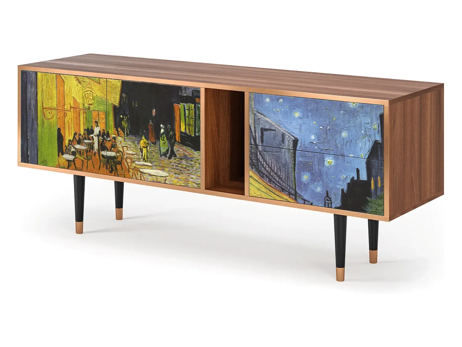 Mueble de TV - 170х69х48 cm - T1 - Café Terrace at Night, Nogueira^ Móvel De Tv