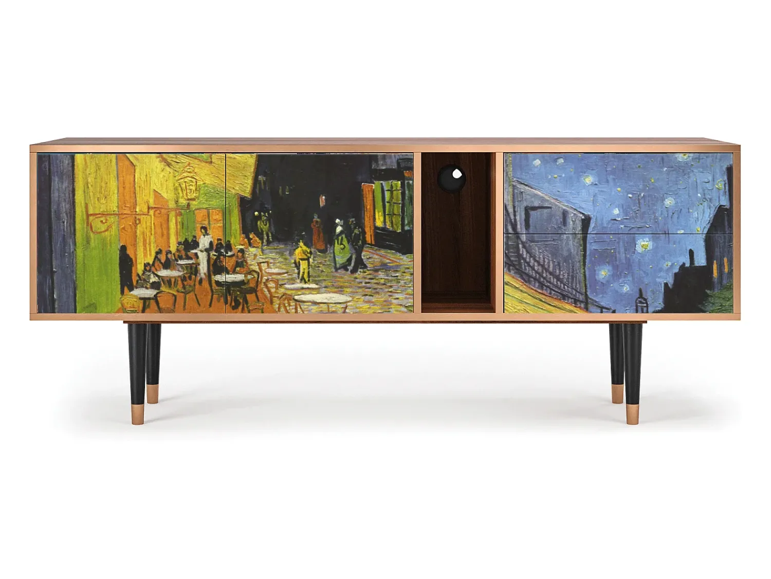 Mueble de TV - 170х69х48 cm - T1 - Café Terrace at Night, Nogueira^ Móvel De Tv