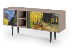 Móvel De Tv* Mueble de TV - 150х69х41 cm - T5 - Café Terrace at Night, Latte Bege