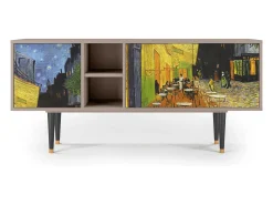 Móvel De Tv* Mueble de TV - 150х69х41 cm - T5 - Café Terrace at Night, Latte Bege