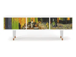 Móvel De Tv| Mueble de TV - 170х59х48 cm - T4 - Café Terrace at Night, Branco Bege