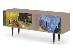 Móvel De Tv* Mueble de TV - 170х69х48 cm - T1 - Café Terrace at Night, Latte Bege