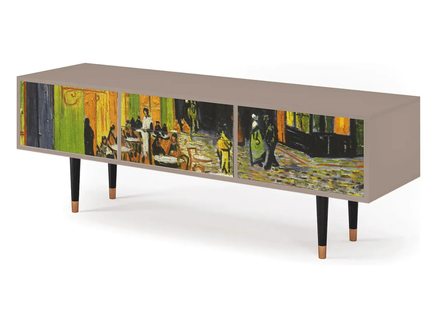 Mueble de TV - 170х59х48 cm - T4 - Café Terrace at Night, Latte^ Móvel De Tv