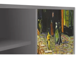 Sale Mueble de TV - 170х69х48 cm - T2 - Café Terrace at Night, Cinza Cinzento