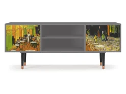 Sale Mueble de TV - 170х69х48 cm - T2 - Café Terrace at Night, Cinza Cinzento