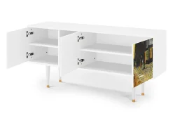 Mueble de TV - 150х69х41 cm - T5 - Café Terrace at Night, Branco^ Móvel De Tv