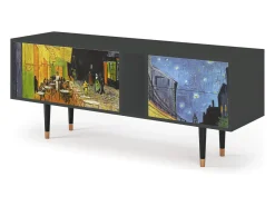 Mueble de TV - 170х69х48 cm - T1 - Café Terrace at Night, Antracite^ Móvel De Tv