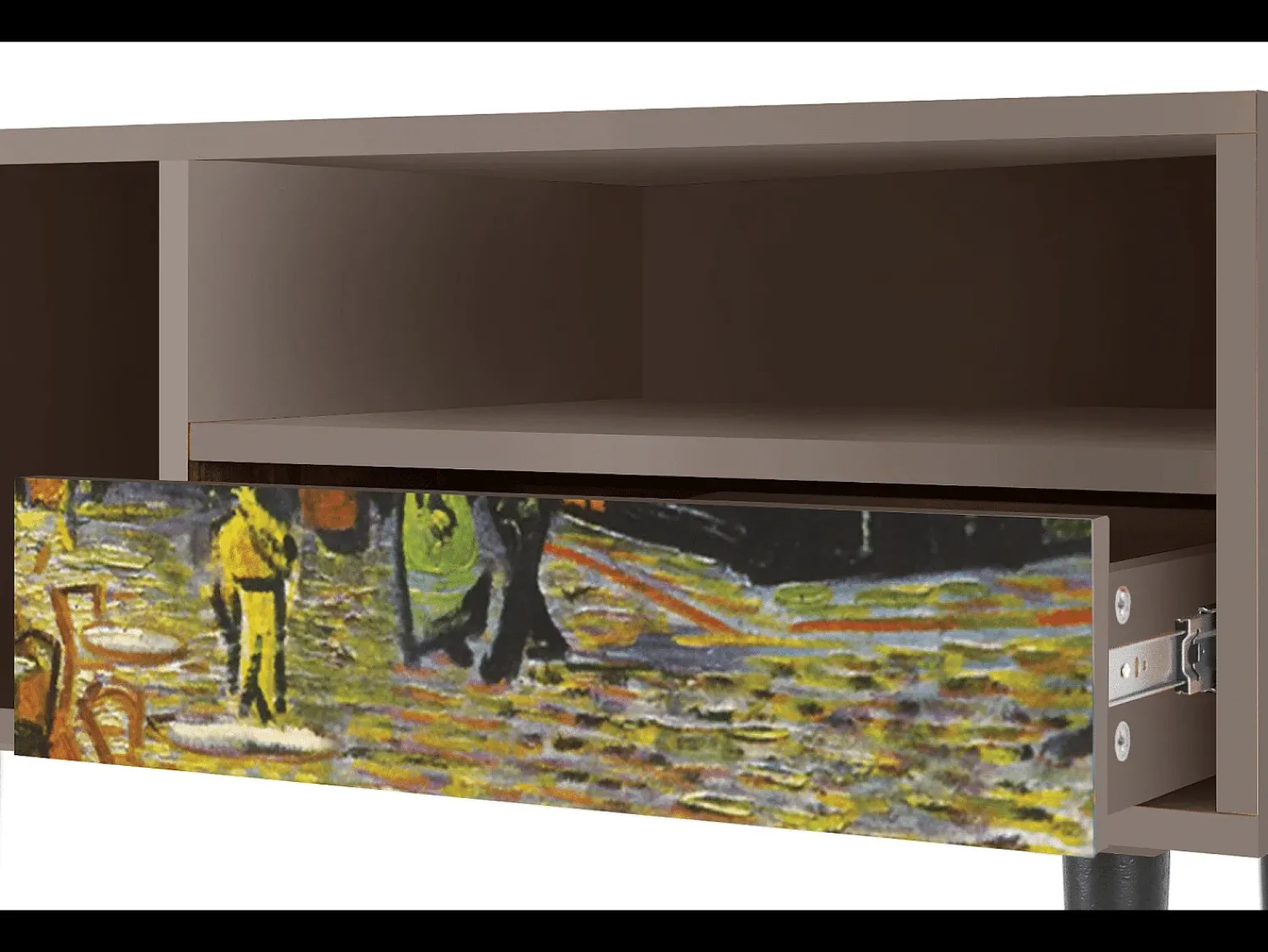 Mueble de TV - 115х59х48 cm - T3 - Café Terrace at Night, Latte^ Móvel De Tv