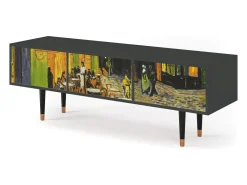 Mueble de TV - 170х59х48 cm - T4 - Café Terrace at Night, Antracite^ Móvel De Tv