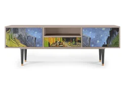 Móvel De Tv* Mueble de TV - 170х59х41 cm - T6 - Café Terrace at Night, Latte Bege