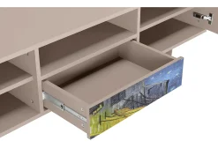Móvel De Tv* Mueble de TV - 170х59х41 cm - T6 - Café Terrace at Night, Latte Bege