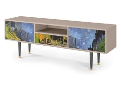 Móvel De Tv* Mueble de TV - 170х59х41 cm - T6 - Café Terrace at Night, Latte Bege