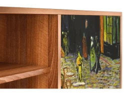 Outlet Mueble de TV - 170х69х48 cm - T2 - Café Terrace at Night, Nogueira Castanho