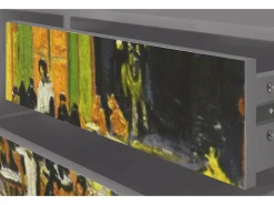Outlet Mueble de TV - 170х59х48 cm - T4 - Café Terrace at Night, Cinza Cinzento