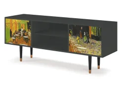 Mueble de TV - 170х69х48 cm - T2 - Café Terrace at Night, Antracite Cinza antracite