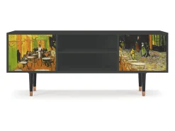 Mueble de TV - 170х69х48 cm - T2 - Café Terrace at Night, Antracite Cinza antracite