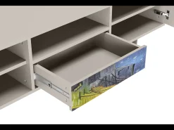 Online Mueble de TV - 170х59х41 cm - T6 - Café Terrace at Night, Areia Bege