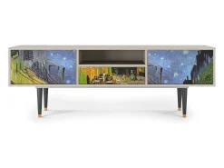 Online Mueble de TV - 170х59х41 cm - T6 - Café Terrace at Night, Areia Bege