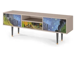 Online Mueble de TV - 170х59х41 cm - T6 - Café Terrace at Night, Areia Bege