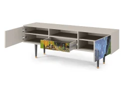 Online Mueble de TV - 170х59х41 cm - T6 - Café Terrace at Night, Areia Bege