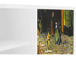 Móvel De Tv| Mueble de TV - 170х69х48 cm - T2 - Café Terrace at Night, Branco Bege