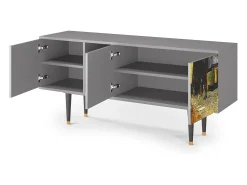 Discount Mueble de TV - 150х69х41 cm - T5 - Café Terrace at Night, Cinza Cinzento