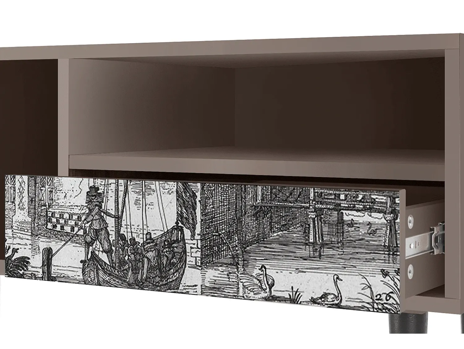 Móvel De Tv| Mueble de TV - 115х59х48 cm - T3 - Castle by Breugel, Latte Bege