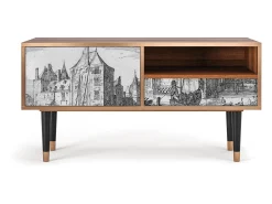 Mueble de TV - 115х59х48 cm - T3 - Castle by Breugel, Nogueira^ Móvel De Tv