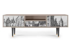 Mueble de TV - 170х59х41 cm - T6 - Castle with Bridge, Latte^ Móvel De Tv