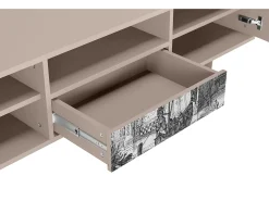 Mueble de TV - 170х59х41 cm - T6 - Castle with Bridge, Latte^ Móvel De Tv