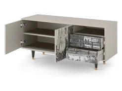Móvel De Tv| Mueble de TV - 125х56х41 cm - T7 - Castle with Bridge, Areia Bege