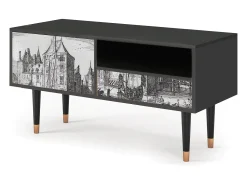 Móvel De Tv* Mueble de TV - 115х59х48 cm - T3 - Castle by Breugel, Antracite Cinza antracite