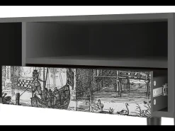 Móvel De Tv* Mueble de TV - 115х59х48 cm - T3 - Castle by Breugel, Antracite Cinza antracite