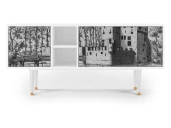 Mueble de TV - 150х69х41 cm - T5 - Castle by Breugel, Branco^ Móvel De Tv