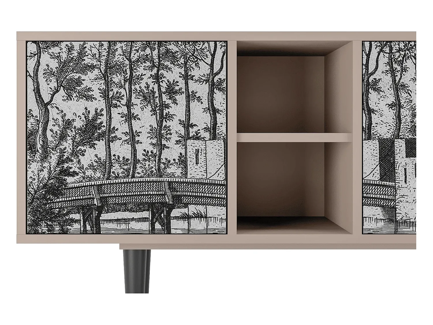 Mueble de TV - 150х69х41 cm - T5 - Castle by Breugel, Latte^ Móvel De Tv