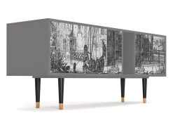Mueble de TV - 170х69х48 cm - T1 - Castle by Breugel, Cinza^ Móvel De Tv