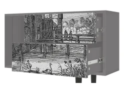 Mueble de TV - 170х69х48 cm - T1 - Castle by Breugel, Cinza^ Móvel De Tv