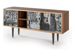 Móvel De Tv* Mueble de TV - 150х69х41 cm - T5 - Castle by Breugel, Nogueira Castanho