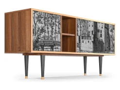 Móvel De Tv* Mueble de TV - 150х69х41 cm - T5 - Castle by Breugel, Nogueira Castanho