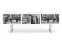 Online Mueble de TV - 170х59х48 cm - T4 - Castle with Bridge, Branco Bege