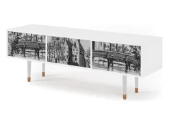 Online Mueble de TV - 170х59х48 cm - T4 - Castle with Bridge, Branco Bege