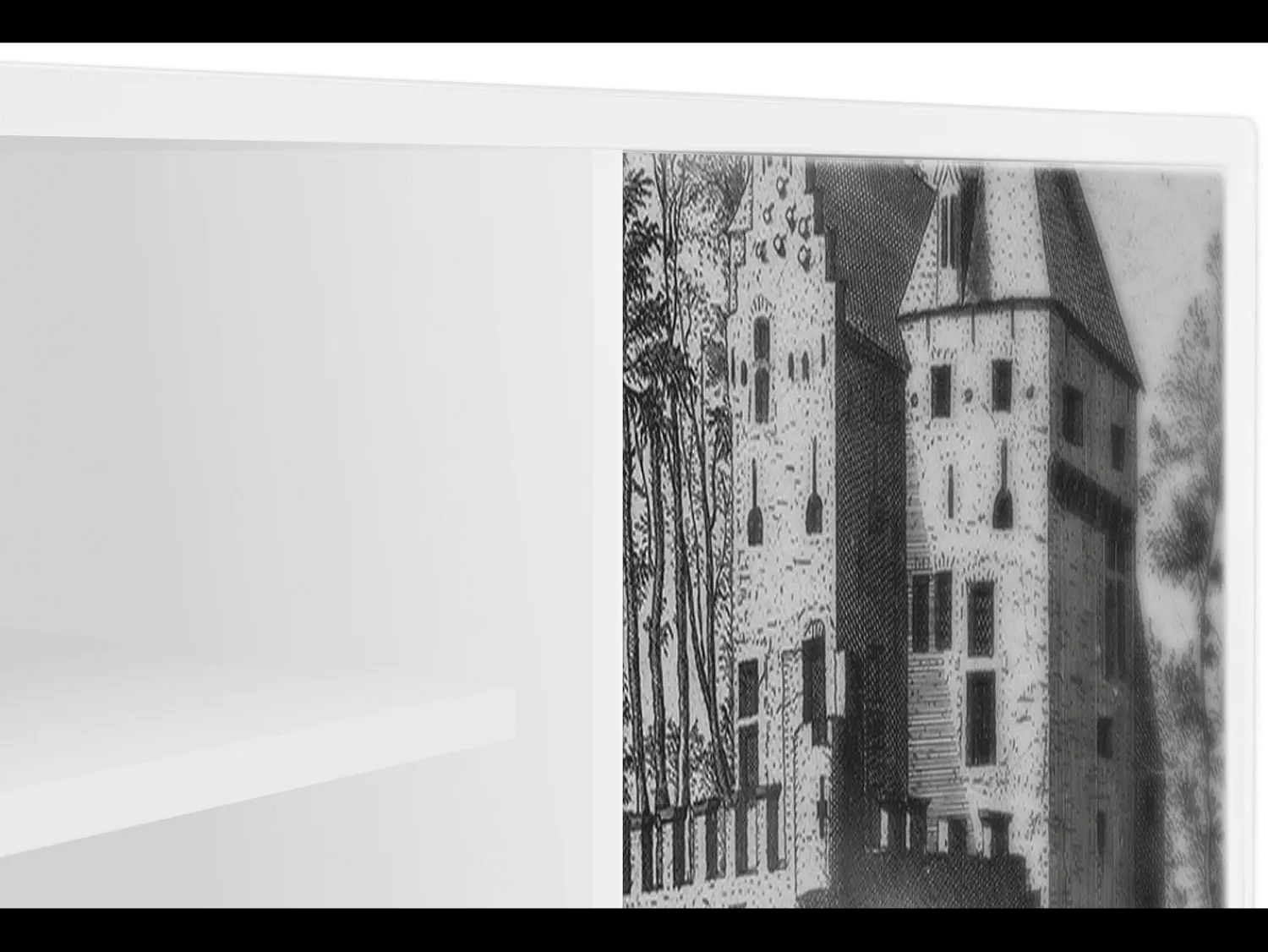 Mueble de TV - 170х69х48 cm - T2 - Castle with Bridge, Branco^ Móvel De Tv